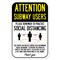 Signmission Public Safety Sign-Subway Users Practice Social Distancing, Heavy-Gauge, 12" H, A-1218-25381 A-1218-25381 - alternate 1